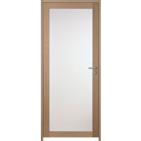 Bloc-porte QUADRAL grand vitrage *** dépoli Chêne plaqué-Lapeyre