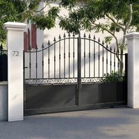 Portail coulissant Acier Dommartin ajouré sur mesure - Extérieur