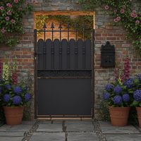 Portillon acier Dommartin plein sur mesure - Extérieur