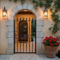 Portillon acier Dommartin ajouré sur mesure - Extérieur