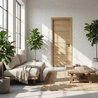 Bloc-porte ROXIE fin de chantier thermique inserts noir | Lapeyre