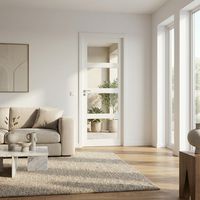 Vitrage pour porte Milan Prêt-à-peindre - transparent - Portes