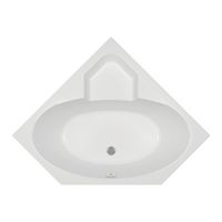Baignoire BRENDY acrylique blanc angle 115x115 Main Image