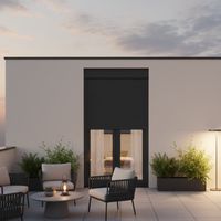 Porte-fenêtre Pria PVC 2 vantaux avec clé et volet roulant intégré sans soubassement| Lapeyre