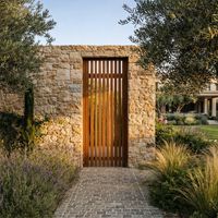 Porte de service complète Clairevoie Bois exotique - Portes