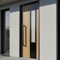 Porte d'entrée Auréliane chêne pleine sur mesure | Lapeyre