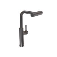 Mitigeur évier avec douchette articulée Logan bec haut canon de fusil Main Image