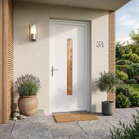 Porte d'entrée ABLOUX PVC à barillet 215 x 90 cm-Lapeyre