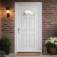 Porte d'entrée ODET 2 PVC à barillet 215 x 90 cm-Lapeyre