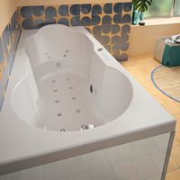 Baignoire droite balnéo acrylique BERTILLE MIXTE PREMIUM|Lapeyre