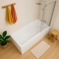 Baignoire droite acrylique BROOKLYN|Lapeyre