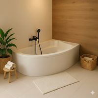 Baignoire d'angle acrylique BETTINA|Lapeyre