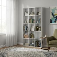 Bibliothèque L.120/180 cm décor blanc Pléiade | Lapeyre