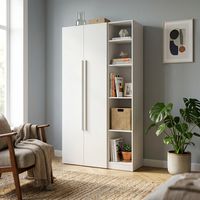 Armoire blanche 2 portes + niches L.120 cm Pléiade | Lapeyre
