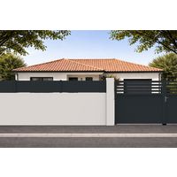 Pack 3 lames fines cloture VIANA gris-Lapeyre