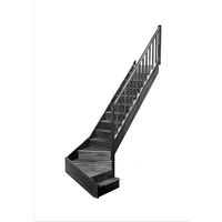 Escalier Faubourg 1/4 t. bas déb. chêneLCA Moulure Gris anth. H.286 R.280 Droite Main Image