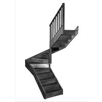 Escalier Faubourg 2/4 t. inter chêneLCA Ideal Gris anth. H.274 R.180 Droite Main Image