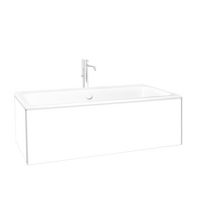 Habillage baignoire BENJAMIN droit+retour L.200 cm Blanc brillant Main Image