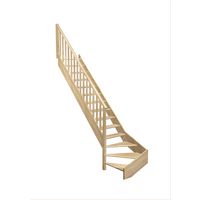 Escalier ARIA QT bas hêtre lamellé collé abouté standard brut rampe IDEAL H274 G Main Image