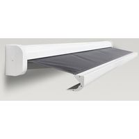 Store banne COFFRE INTEGRAL Radio Blc/Toile Gris - l.400 x avancée 300 avec led Main Image
