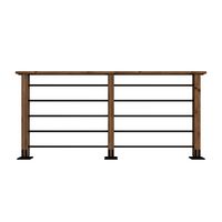 Garde corps SEPIA 5 tubes aluminium noir 1 mètre Main Image