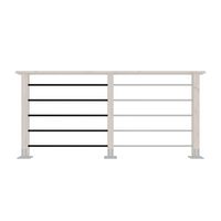 Garde corps SEPIA 5 tubes aluminium noir 1 mètre-Lapeyre