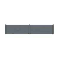 Pack 3 lames pleines 83mm aluminium pour clôture VIANA gris anthracite RAL 7016 Main Image