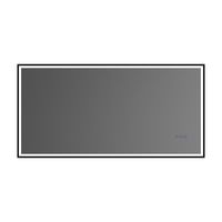 Miroir lumineux rect METAL 3 variateur d'intensité, Système anti-buée 120x60 CM Main Image