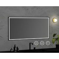 Miroir de salle de bains Métal 2 à led | Lapeyre