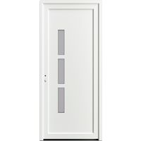 Série limitée Porte d'entrée PVC ANDELLE Blanc sans barillet - H.215 x l.90 D Main Image