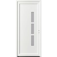 Série limitée Porte d'entrée PVC ANDELLE Blanc sans barillet - H.215 x l.90 G Main Image