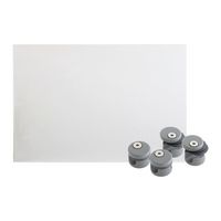 Panneau en verre synthétique fixation pour PRESTIO et UNIVERSO 2 gris clair 9006 Main Image