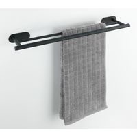 Porte serviette 60cm 2 barres OREA noir Main Image