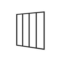 Kit verrière RHEA aluminium 4 vitrage transparent - Lapeyre