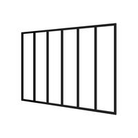 Kit verrière RHEA aluminium 6 vitrage transparent - Lapeyre