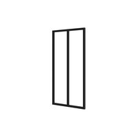 Cadre verrière aluminium 2 vitrages noir ral 9005 H.1300X630MM Main Image