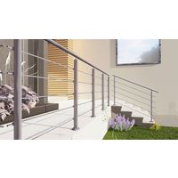 Balustrade Prestio en aluminium - Pack 2M fixation à plat -Lapeyre