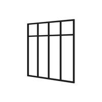 Kit verrière RHEA aluminium 4 vitrage dépoli à personnaliser - Lapeyre