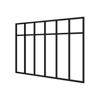 Kit verrière RHEA aluminium 6 vitrage dépoli à personnaliser - Lapeyre