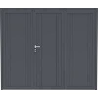 Porte de garage Aluminium Minnesota battante sur mesure-Lapeyre