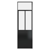 Porte battante avec imposte soudée CREATIVE noir H.249 x l. 80 cm droite Main Image