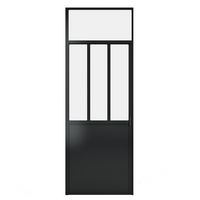Porte battante avec imposte soudée CREATIVE noir H.249 x l. 90 cm gauche Main Image