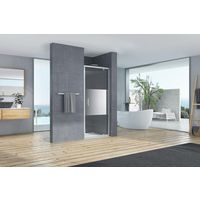 Porte de douche MARILOU pivot deportée H.195 xl.70 verre sérigraphié antical chr Main Image