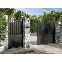 Portail coulissant Acier Modèle A plein sur mesure - Extérieur