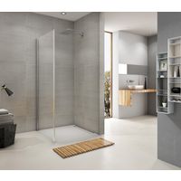 Paroi de retour DAN H.185 x l.80 verre transparent chrome Main Image