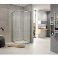 Porte de douche DAN accès d'angle arrondi coulissant 2 parties - Porte de douche - Lapeyre