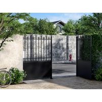 Portail battant Acier Modèle A ajouré sur mesure - Extérieur