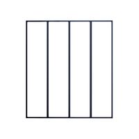 VERRIERE ATELIER JUMELEE NOIR 9005S Tunnel affleur/ 4 vitres- Tabl. H.120x l.134 Main Image