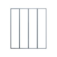 Verrière ATELIER MONOBLOC GRIS 7024S appliq/4 vitres - Tableau H.120,3x l.134,6 Main Image