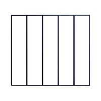 Verrière CREATIVE MONOBLOC NOIR 9005 tunnel/5 vitres - Tableau H.150,3x l.167,6 Main Image